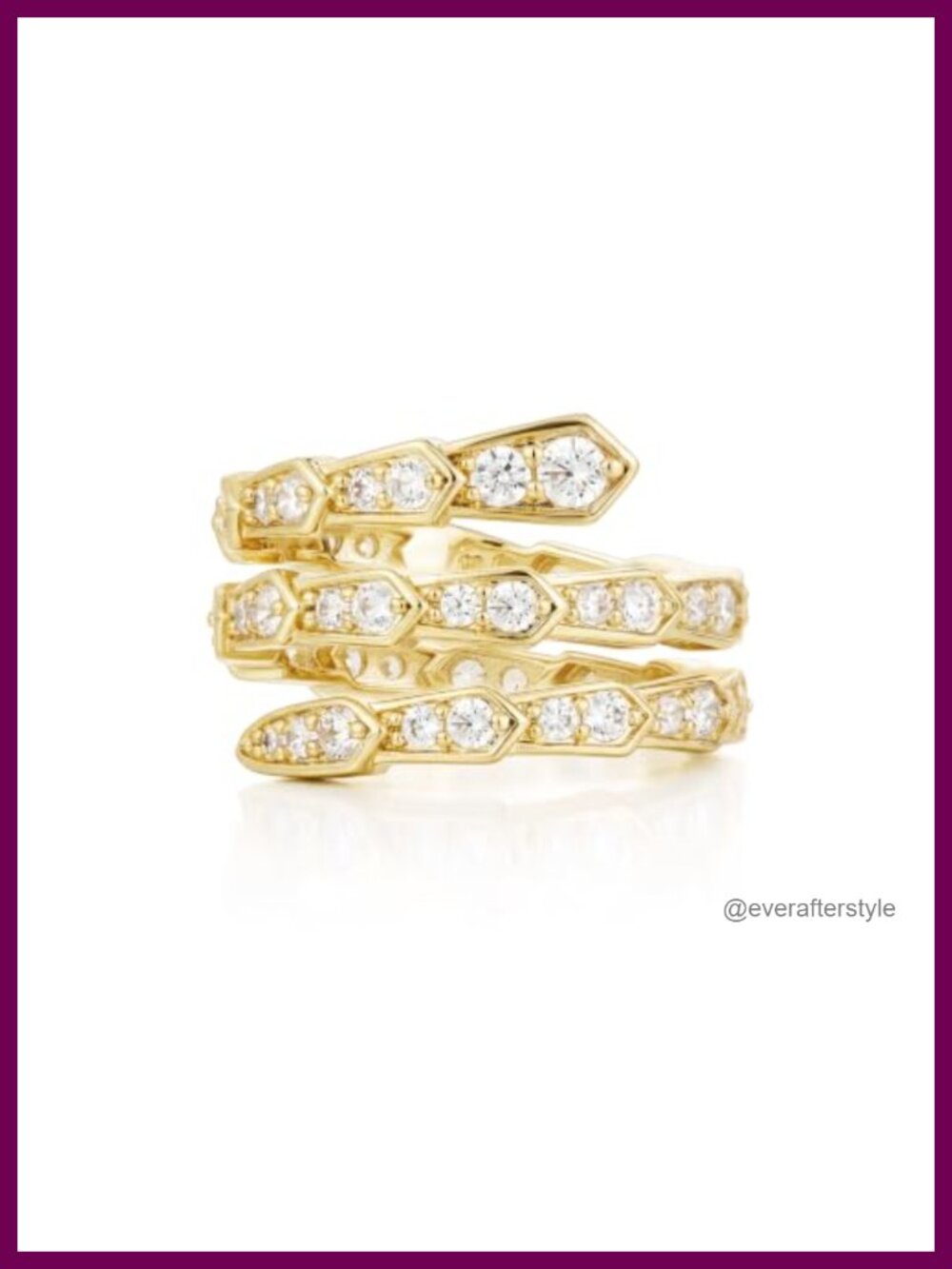 14K Gold Filled Stackable Ring Pave CZ Statement Jewelry for Women